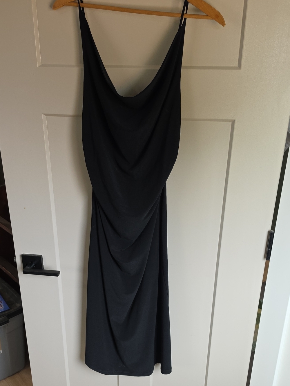 Classic Black Cowl Neck Slip Dress